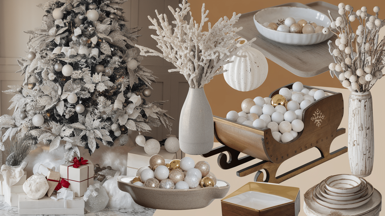 a-photo-of-a-collage-of-neutral-christmas-decor